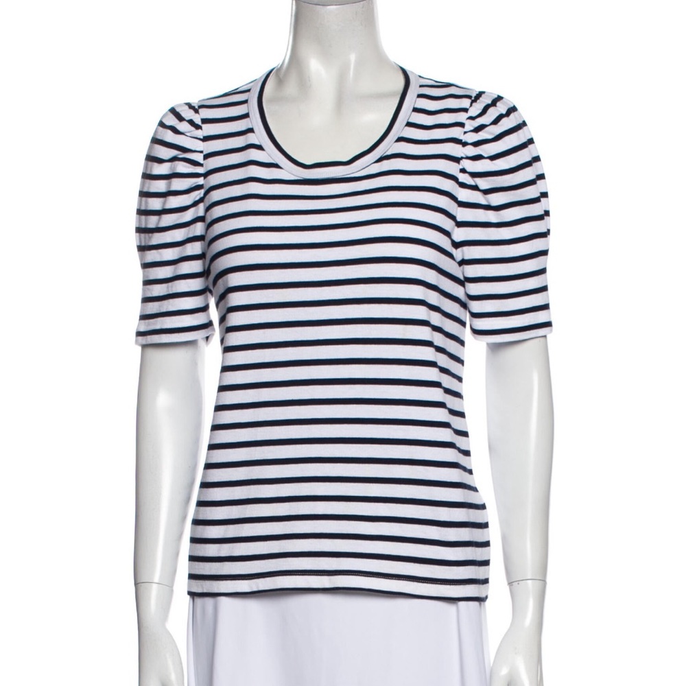 ALC puffed sleeve striped t-shirt